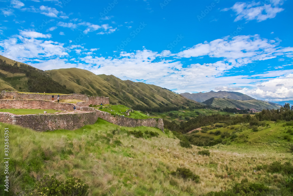 Puca Pucara, ruins of ancient Inca fortress in Cusco, Peru
