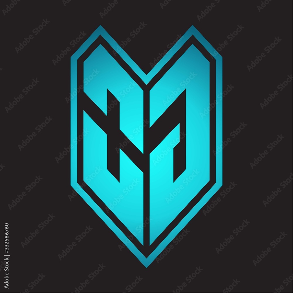 OG Logo monogram with emblem line style isolated on blue gradient colors OG Logo monogram with emblem line style isolated on blue gradient colors