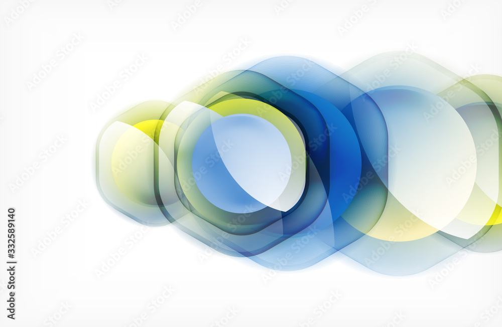 Abstract background - glass shiny transprent hexagon shapes overlapping eath other. Vector Illustration For Wallpaper, Banner, Background, Card, Book Illustration, landing page