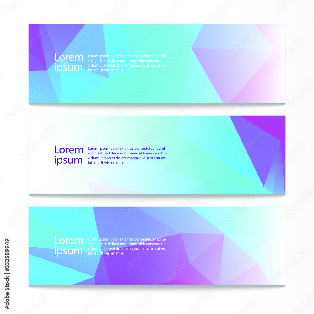 Modern banners background set. Vector abstract geometric design web template. Modern banners background set. Vector abstract geometric design web template.