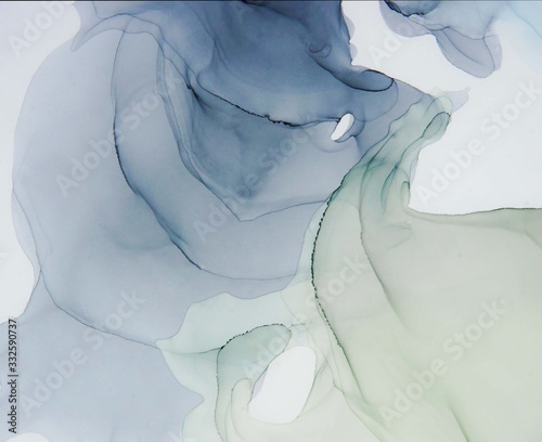 Abstract fluid art in alcohol ink painting technique