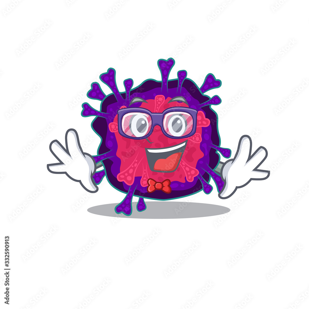 Super Funny Geek nyctacovirus cartoon character design Super Funny Geek nyctacovirus cartoon character design