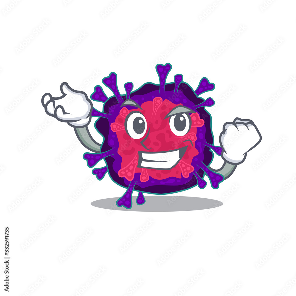 Nyctacovirus cartoon character style with happy face