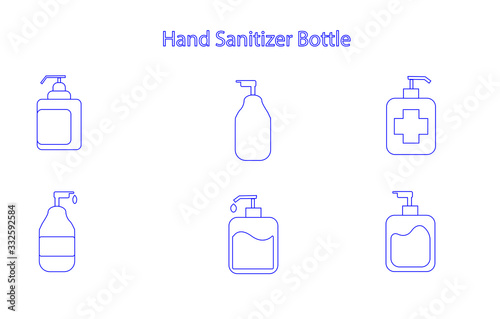Hand sanitizer bottle icon in trendy flat style isolated on white background. Symbol for your web site design, logo, app, UI. Vector illustration, EPS