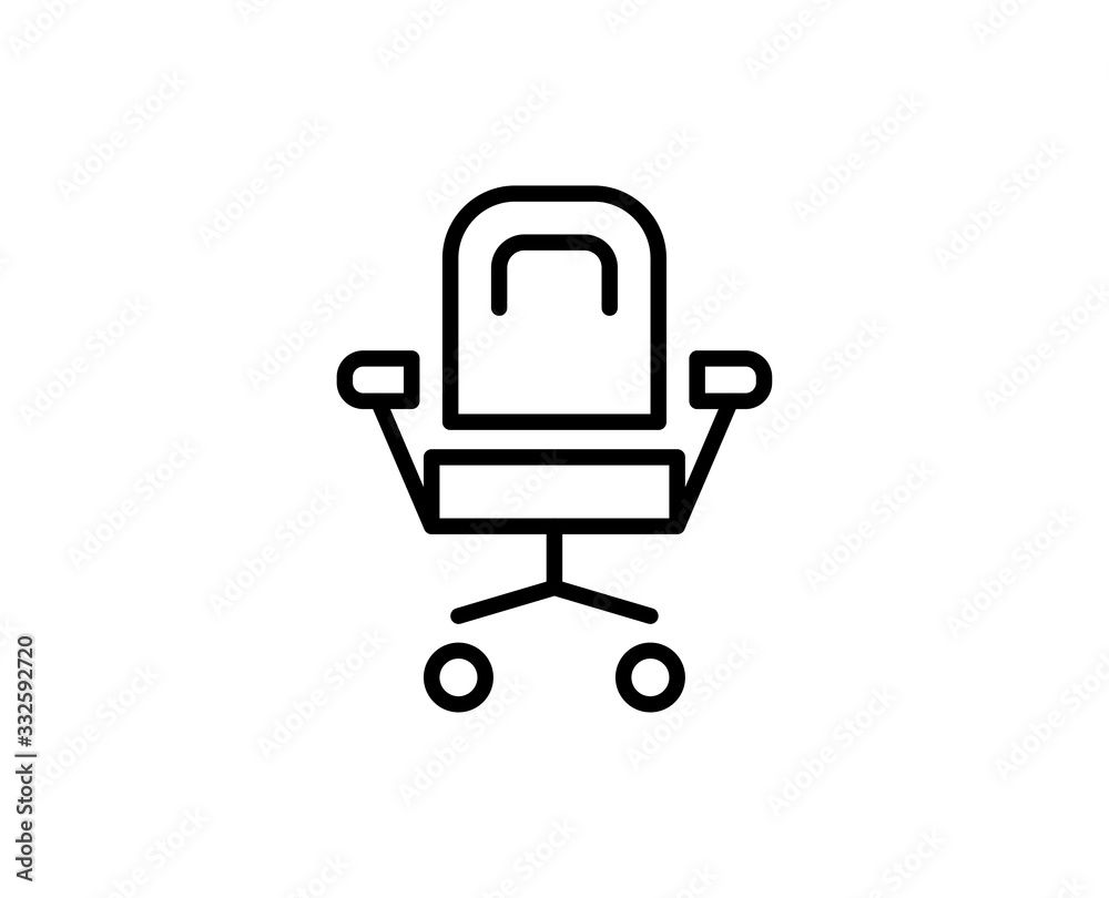 Office chair line icon Office chair line icon