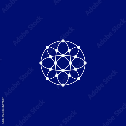 abstract graphic vector illustration of a pattern of ovals and circles