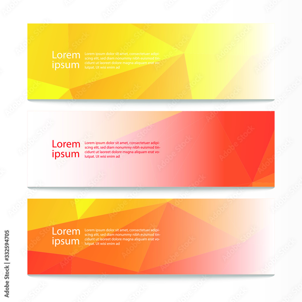 Fototapeta premium set of abstract banners