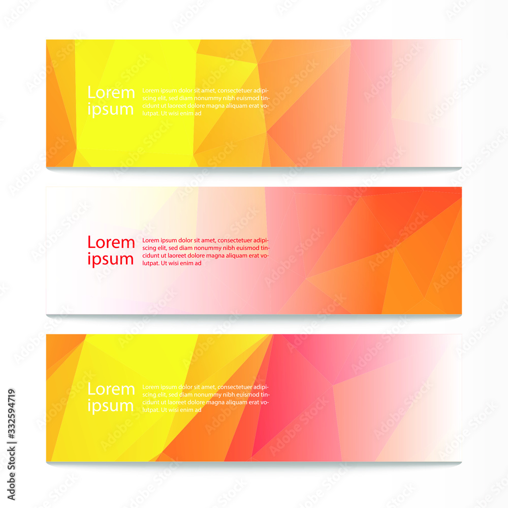 Fototapeta premium set of abstract banners