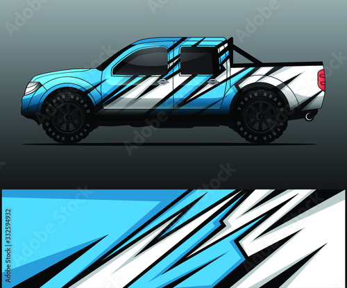 truck decal graphic wrap vector, abstract background