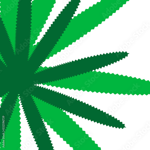 vector cannabis illustration. simple green leaves.