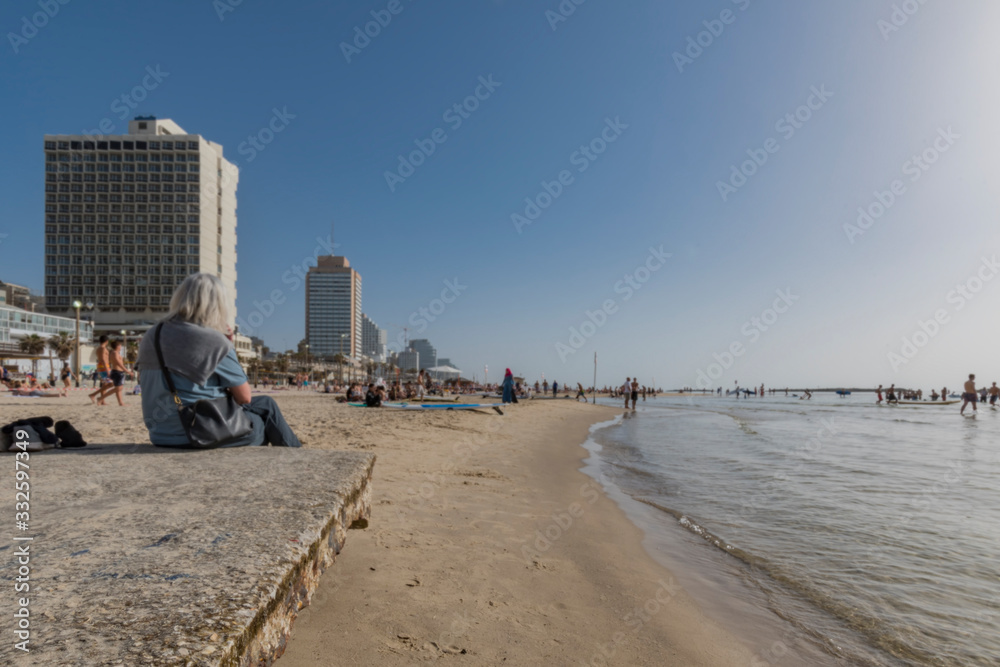 view of Tel Aviv beach