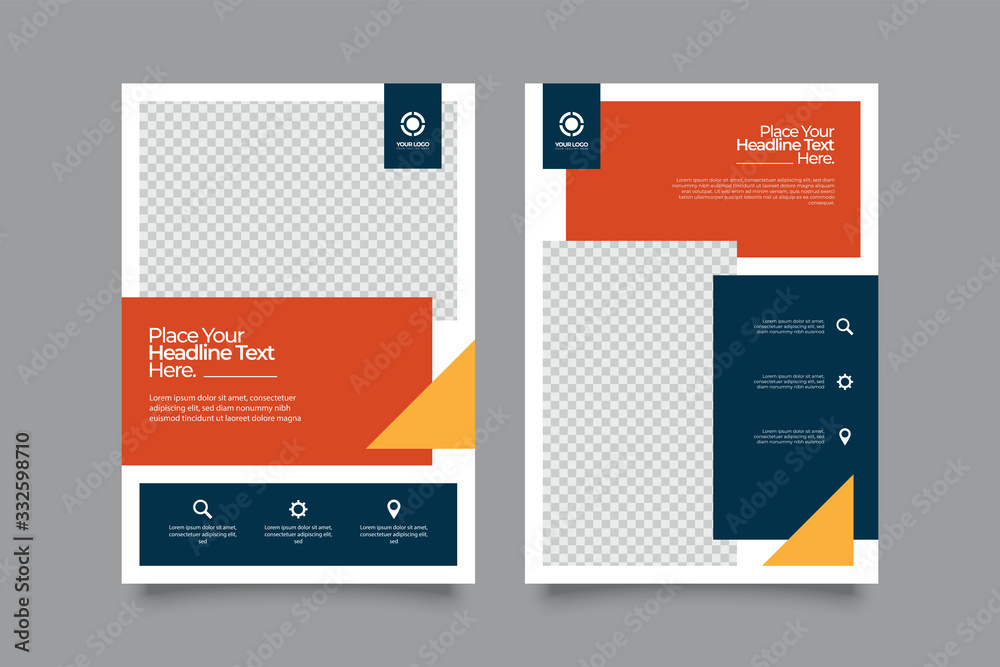Business abstract vector template. Brochure design, cover modern layout, annual report, poster, flyer in A4 with geometric shapes for corporate, agency, services with elegant background