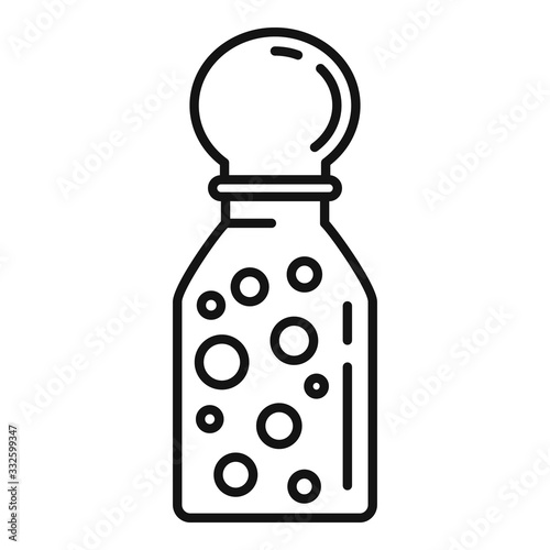 5 pepper bottle icon. Outline 5 pepper bottle vector icon for web design isolated on white background