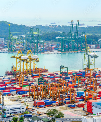 Singapore port containers i...