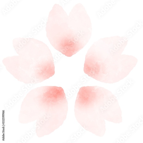 Wallpaper Mural 桜の花　花びら　水彩風イラスト素材 Torontodigital.ca