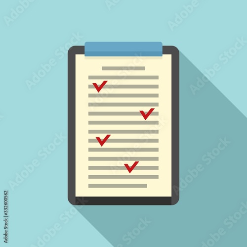 Clipboard edit icon. Flat illustration of clipboard edit vector icon for web design