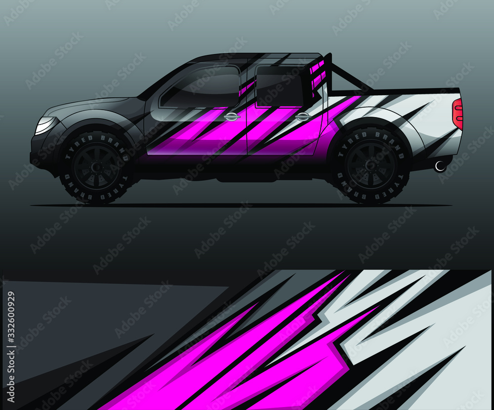 truck decal graphic wrap vector, abstract background truck decal graphic wrap vector, abstract background