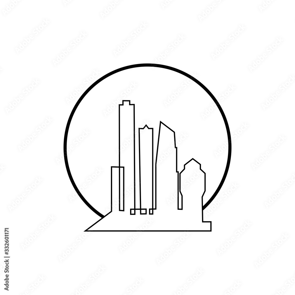 Modern City skyline . city silhouette. vector illustration in flat design Modern City skyline . city silhouette. vector illustration in flat design