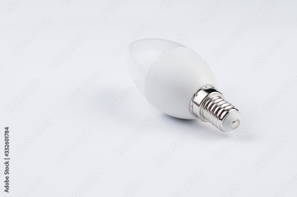 Bulb isolated on white background.Led light.Copy space Bulb isolated on white background.Led light.Copy space