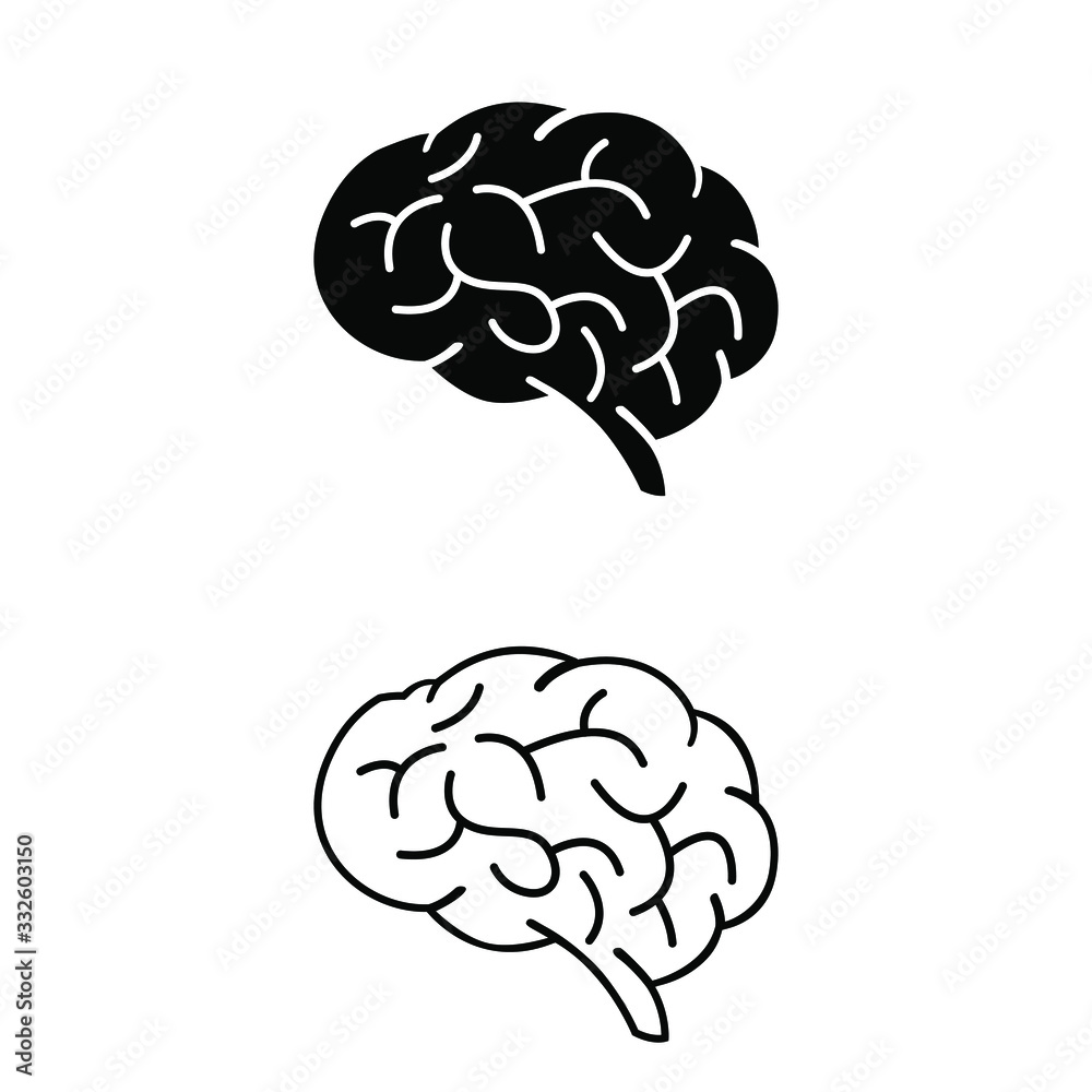 human brain vector icon. brainstorm illustration sign. creativity symbol. genius logo. human brain vector icon. brainstorm illustration sign. creativity symbol. genius logo.