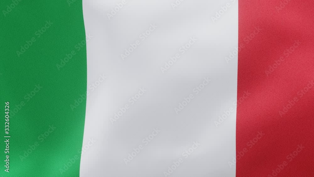 Italy flag Italian flag unfolding waving on green screen alpha transition 3d Render Italy flag Italian flag unfolding waving on green screen alpha transition 3d Render