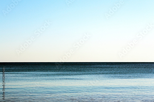 Clean beautiful seascape. Ocean horizon. Nautical background © Mary fleur