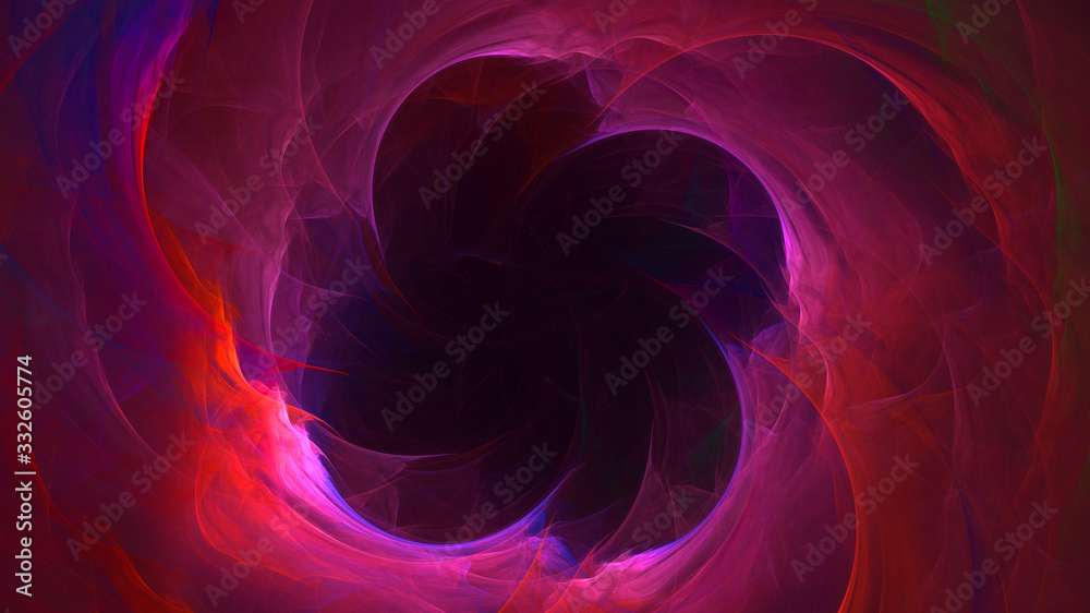 Fototapeta premium 3D rendering abstract red fractal light background