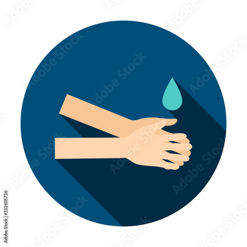 Wash Hands Circle Icon