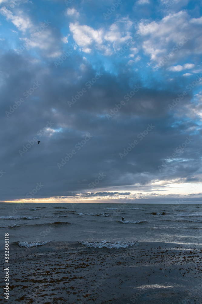 Blue Baltic sea at Liepaja, Latvia.