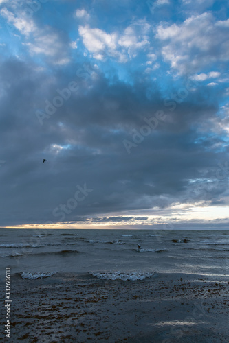 Blue Baltic sea at Liepaja  Latvia.