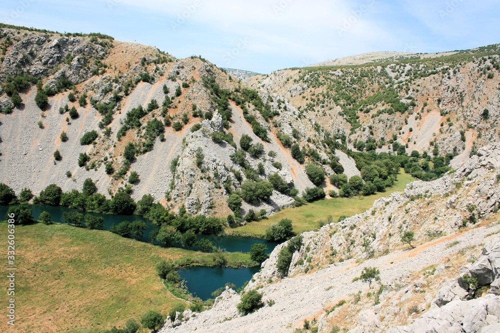 moutains and valley near the Krupa river, Croatia