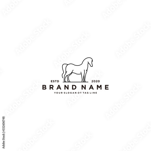Naklejka horse logo design vector
