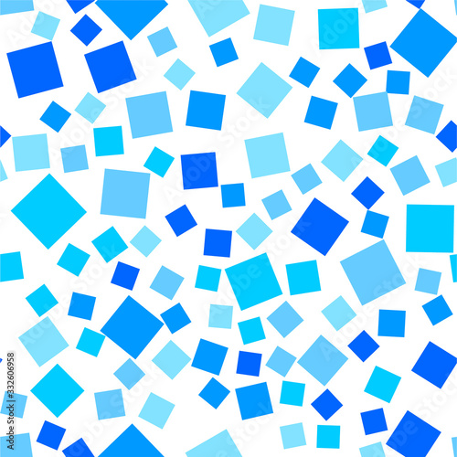 Seamless vector backgrounds from Blue, monochrome squares. Monochrome graphic pattern. Eps10.