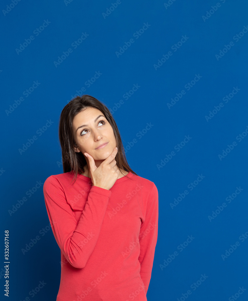 Attractive brunette girl in studio Attractive brunette girl in studio