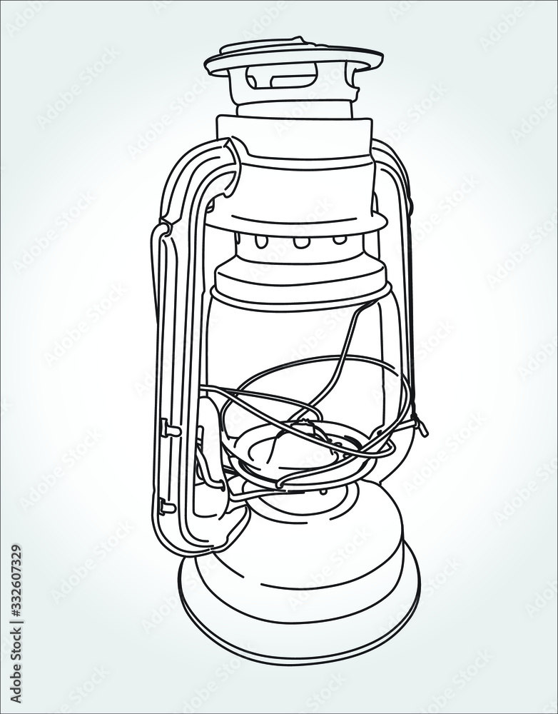 lamp hand drow in vector 10 lamp hand drow in vector 10