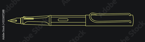 Soldering iron pen  handdorwing in vector 10
