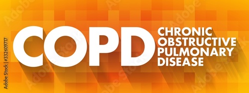 COPD - Chronic Obstructive Pulmonary Disease acronym, medical concept background