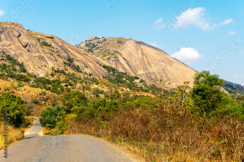 Huge monolith rock next to Mbabane, Eswatini