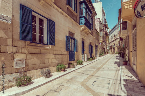 Typical colourful street in Malta © ani_la_fom