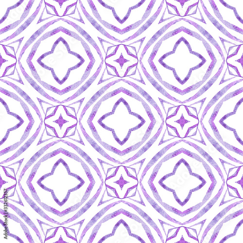 Summer exotic seamless border. Purple delicate 