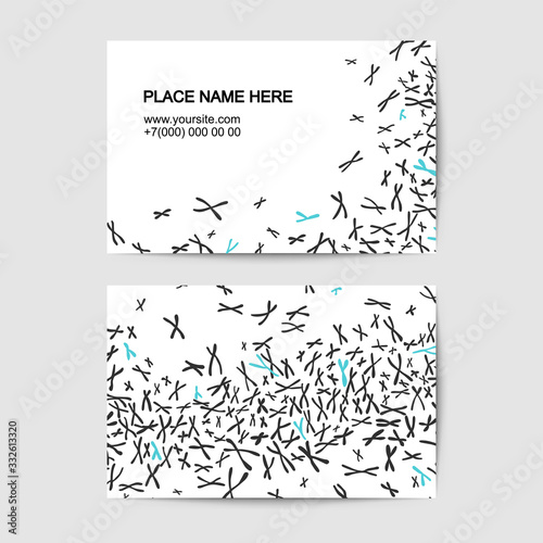 Visit card template with xy chromosomes