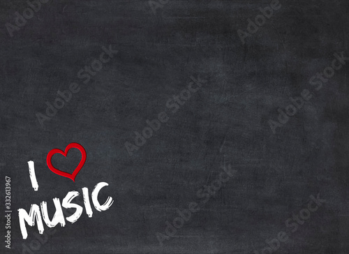 I love music on a blackboard