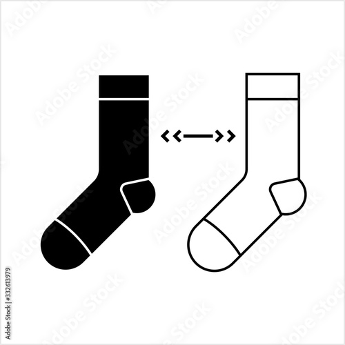 Mismatch Icon Socks, Discrepancy Icon, Not Similar