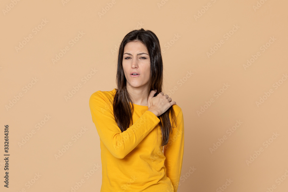 Attractive brunette girl in studio Attractive brunette girl in studio