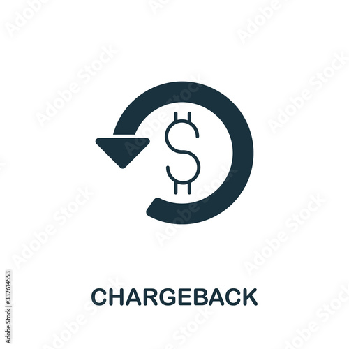Wallpaper Mural Chargeback icon from affiliate marketing collection. Simple line Chargeback icon for templates, web design and infographics Torontodigital.ca