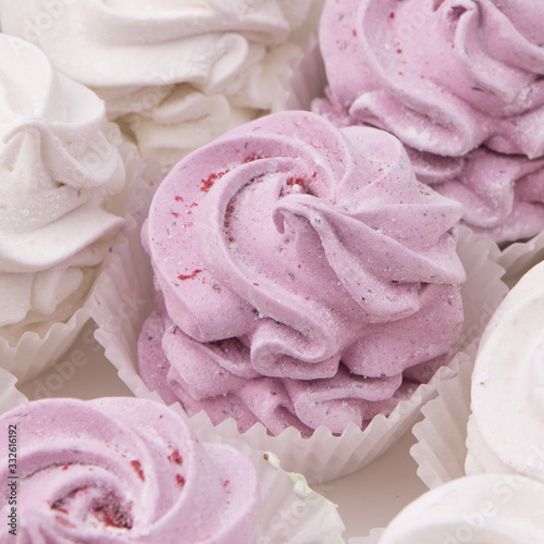 Wallpaper Mural delicate pink and white marshmallows close-up Torontodigital.ca