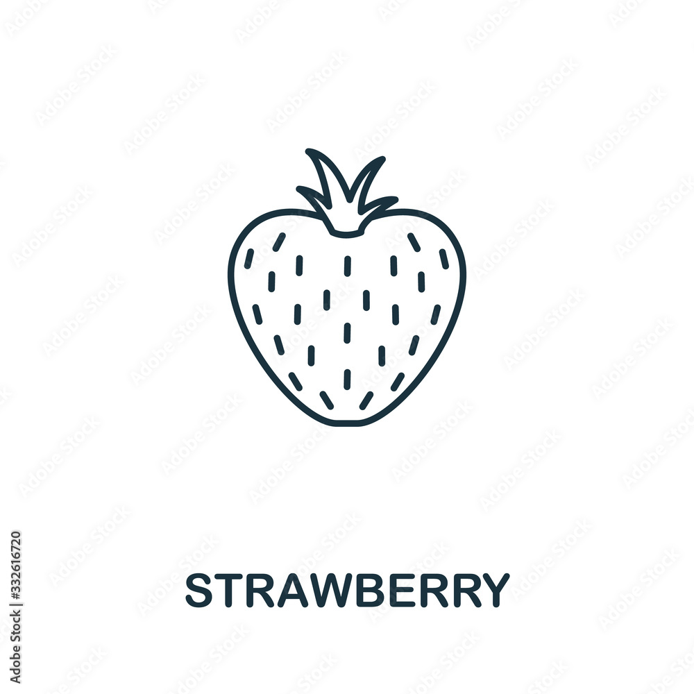 Fototapeta premium Strawberry icon from fruits collection. Simple line element Strawberry symbol for templates, web design and infographics