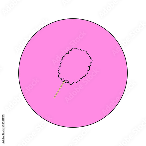 cotton candy on white background