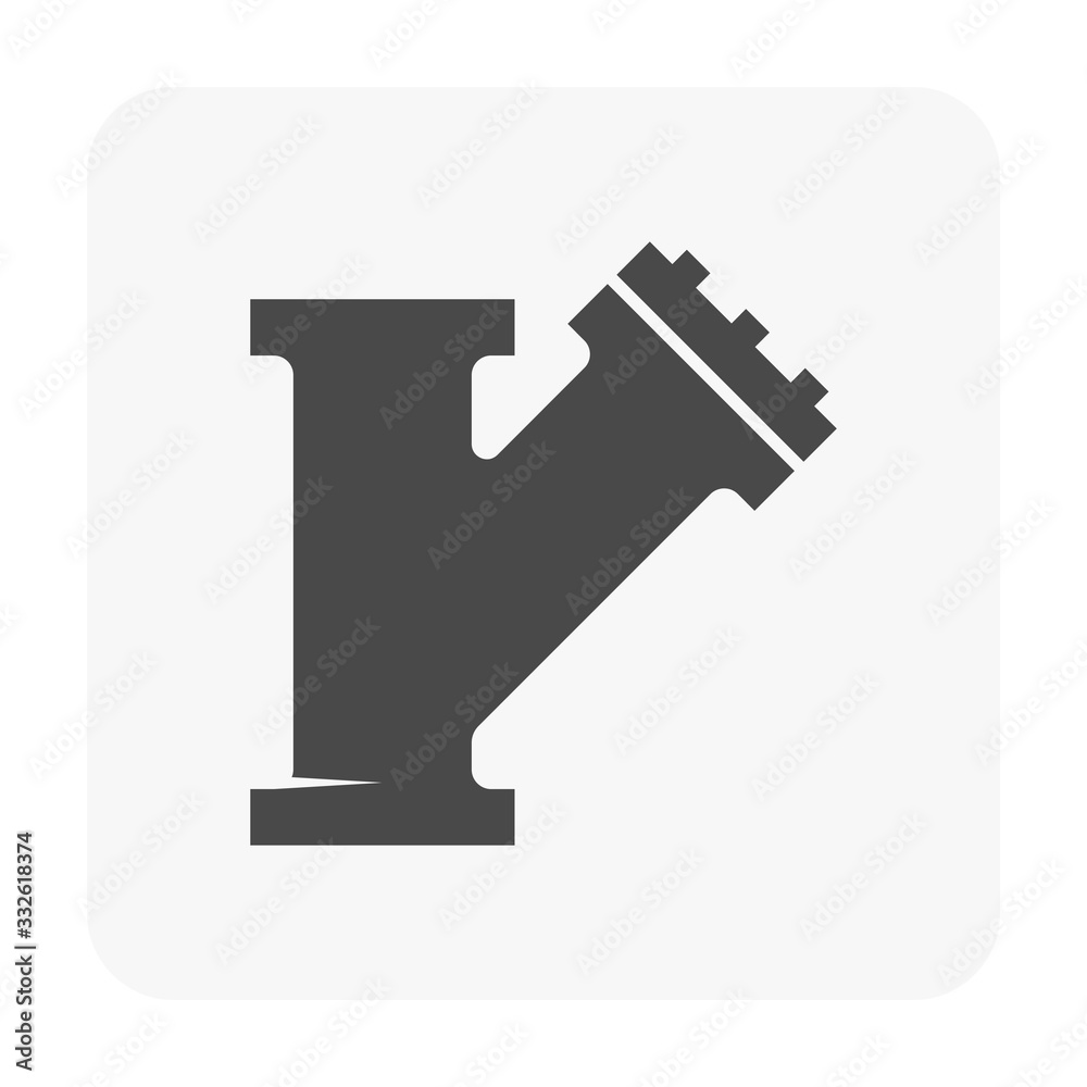 Pipe vector icon. Made from steel or metal connection by flange fitting fixing by screw and bolt. Part for pipeline construction to transport oil and gas in industry, water in plumbing and irrigation.