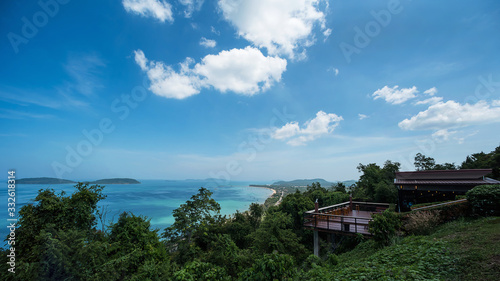 Pak Nam Chumphon. View from Khao (Hill) Matsee Viewpoint in Chumphon province.